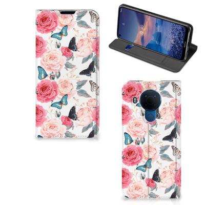 Nokia 5.4 Smart Cover Butterfly Roses Nokia 5.4 Smart Cover Butterfly Roses