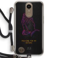 Praying For My Haters: LG K10 (2017) Transparant Hoesje met koord