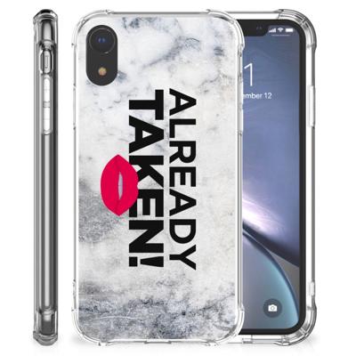 Apple iPhone Xr Telefoonhoesje met tekst Already Taken White Apple iPhone Xr Telefoonhoesje met tekst Already Taken White