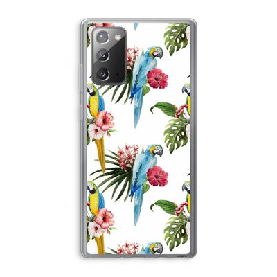 Kleurrijke papegaaien: Samsung Galaxy Note 20 / Note 20 5G Transparant Hoesje