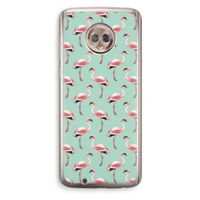 Flamingoprint groen: Motorola Moto G6 Transparant Hoesje