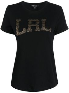 Lauren Ralph Lauren t-shirt Hailly à logo orné de perles - Noir