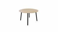 Tafel 9311 rond - 120 cm. - Zwart - Eiken licht - Beuken donker - thumbnail