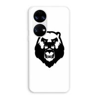 Angry Bear (white): Huawei P50 Transparant Hoesje