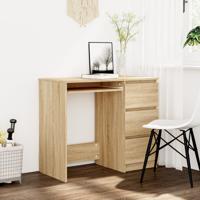 Bureau 90x45x76 cm bewerkt hout sonoma eikenkleurig