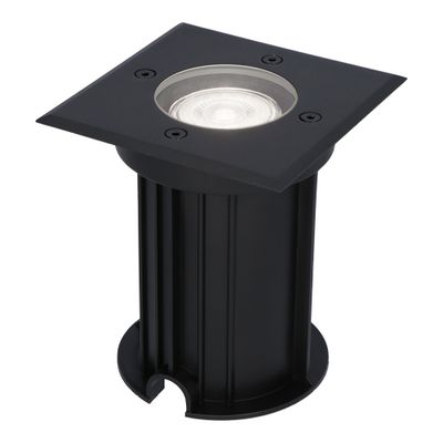 HOFTRONIC™ Ramsay dimbare LED grondspot - Vierkant - Zwart - 6000K daglicht wit - 5 Watt - IP67 straal waterdicht - 3 jaar garantie