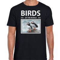Papegaaiduikers t-shirt met dieren foto birds of the world zwart voor heren - thumbnail