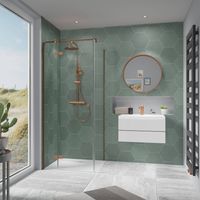 Ben Vivid douchecabine linksdraaiend 90x100cm Geborsteld koper - thumbnail