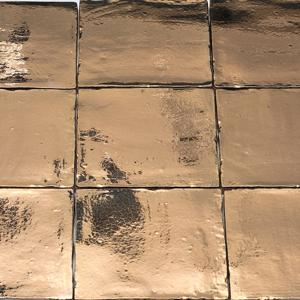Dateg wandtegel handvorm Goud 13x13