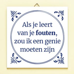 Tegeltje Leren Van Je Fouten