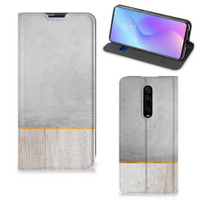 Xiaomi Mi 9T Pro Book Wallet Case Wood Concrete - thumbnail