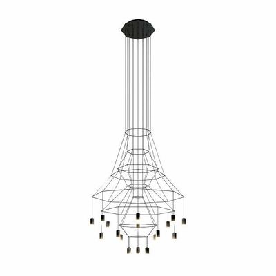 Vibia - Wireflow Chandelier 0315 hanglamp Zwart