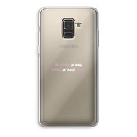 uzelf graag zien: Samsung Galaxy A8 (2018) Transparant Hoesje