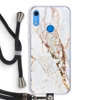 Goud marmer: Huawei Y6s Transparant Hoesje met koord Goud marmer: Huawei Y6s Transparant Hoesje met koord