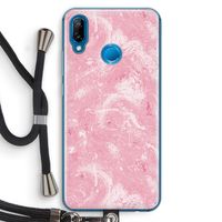 Abstract Painting Pink: Huawei P20 Lite Transparant Hoesje met koord