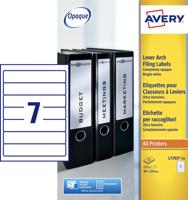 Rugetiket avery smal 39x192mm zelfklevend wit