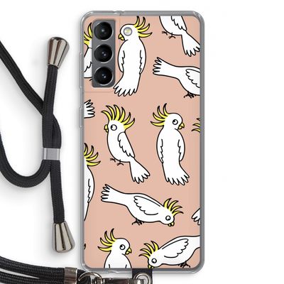 Papegaai: Samsung Galaxy S21 Transparant Hoesje met koord