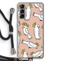 Papegaai: Samsung Galaxy S21 Transparant Hoesje met koord