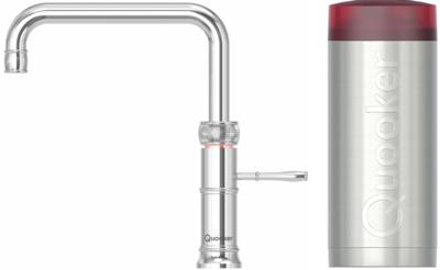 Quooker Classic Fusion Square met COMBI+ boiler 3-in-1 kokend water kraan chroom