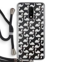 Zwanen: OnePlus 7 Transparant Hoesje met koord