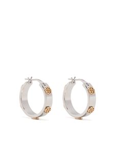 Tory Burch boucles d'oreilles à logo Miller - Argent