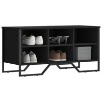 Schoenenkast 90x38x45,5 cm bewerkt hout zwart