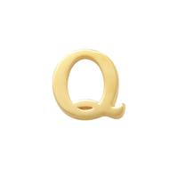 Minimalistische letter oorbelknopje - 14K GOUD - Goud - Q