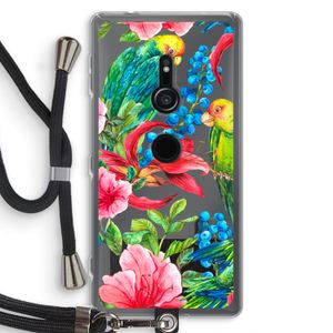 Papegaaien: Sony Xperia XZ2 Transparant Hoesje met koord