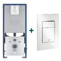 GROHE Rapid SL inbouwreservoir inclusief GROHE Skate cosmopolitan bedieningsplaat wit mat 0729205/sw107647/sw107662/