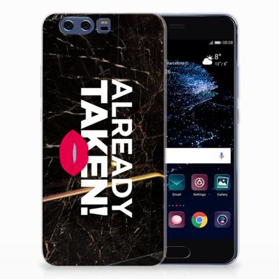 Huawei P10 Plus | Siliconen hoesje | met naam Already Taken Black