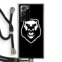 Angry Bear (black): Samsung Galaxy Note 20 Ultra / Note 20 Ultra 5G Transparant Hoesje met koord