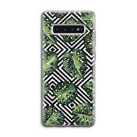 Geometrische jungle: Samsung Galaxy S10 4G Transparant Hoesje