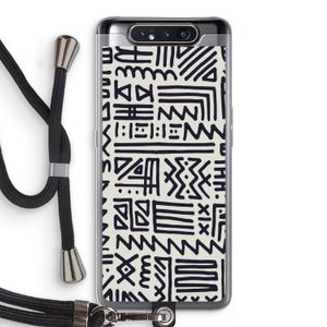 Marrakech print: Samsung Galaxy A80 Transparant Hoesje met koord