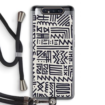 Marrakech print: Samsung Galaxy A80 Transparant Hoesje met koord
