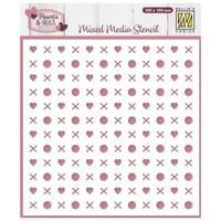 Nellie's Choice • stencil knuffel en kus 15x15cm