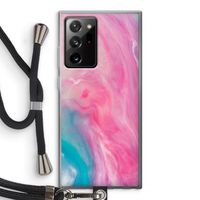 Roze explosie: Samsung Galaxy Note 20 Ultra / Note 20 Ultra 5G Transparant Hoesje met koord Roze explosie: Samsung Galaxy Note 20 Ultra / Note 20 Ultra 5G Transparant Hoesje met koord