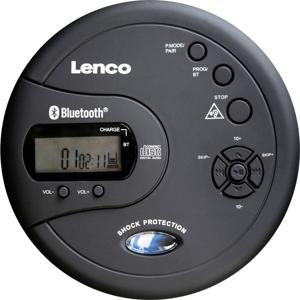 Lenco CD-300BK - Tragbarer Bluetooth® CD-MP3-Player mit Anti-Shock Discman