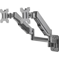 Manhattan 461627 Monitor-wandbeugel 2-voudig 43,2 cm (17) - 81,3 cm (32) Zwart Draaibaar, In hoogte verstelbaar, Kantelbaar, Zwenkbaar Manhattan 461627 Monitor-wandbeugel 2-voudig 43,2 cm (17) - 81,3 cm (32) Zwart Draaibaar, In hoogte verstelbaar, Kantelbaar, Zwenkbaar