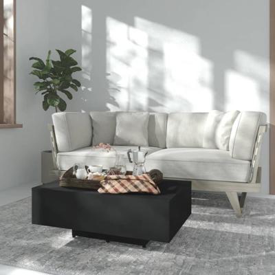 Salontafel 85x55x31 cm bewerkt hout zwart