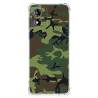 Motorola Moto E13 Doorzichtige Silicone Hoesje Army Dark