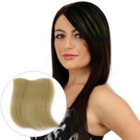 Kleur verloop onzichtbare naadloze haarverlenging pruik stuk recht haar stuk kleur pony haar stuk (beige)