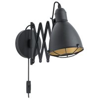 EGLO wandlamp Treburley - zwart/goud - Leen Bakker