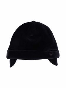 Emporio Armani Kids bonnet en coton à détail d'oreilles - Bleu
