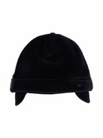Emporio Armani Kids bonnet en coton à détail d'oreilles - Bleu