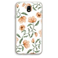 Peachy flowers: Samsung Galaxy J7 (2017) Transparant Hoesje