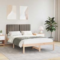 Bedframe met Gevoerd Hoofdgedeelte Taupe 120 x 190 cm