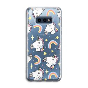 Rainbow Unicorn: Samsung Galaxy S10e Transparant Hoesje