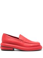 Eckhaus Latta mocassins en cuir à bout carré 50 mm - Rouge