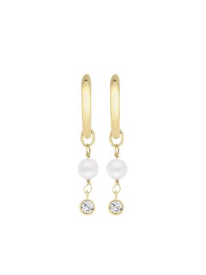 Pragnell boucles d'oreilles Sundance en or 18ct serties de perles et de diamants