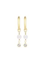 Pragnell boucles d'oreilles Sundance en or 18ct serties de perles et de diamants